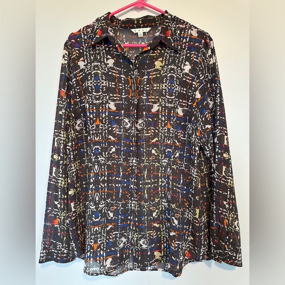 Cabi Vibrant Patterned Blouse